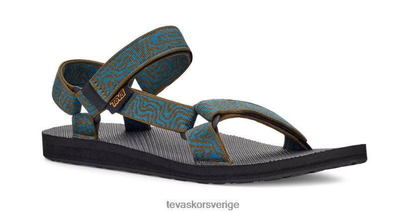 original universal Teva NPL0DZ36 Skodon skiktad sten mörk olivblå korall