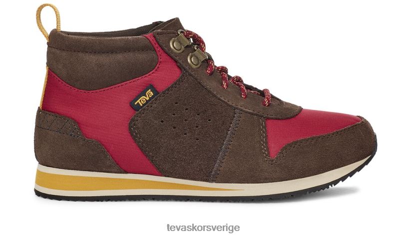 highside '84 mitten Teva NPL0DZ302 Skodon brun-persisk röd