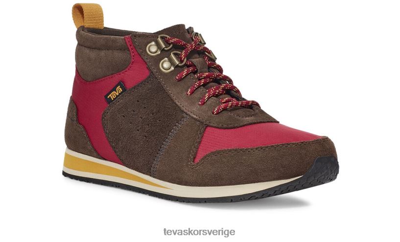 highside '84 mitten Teva NPL0DZ302 Skodon brun-persisk röd